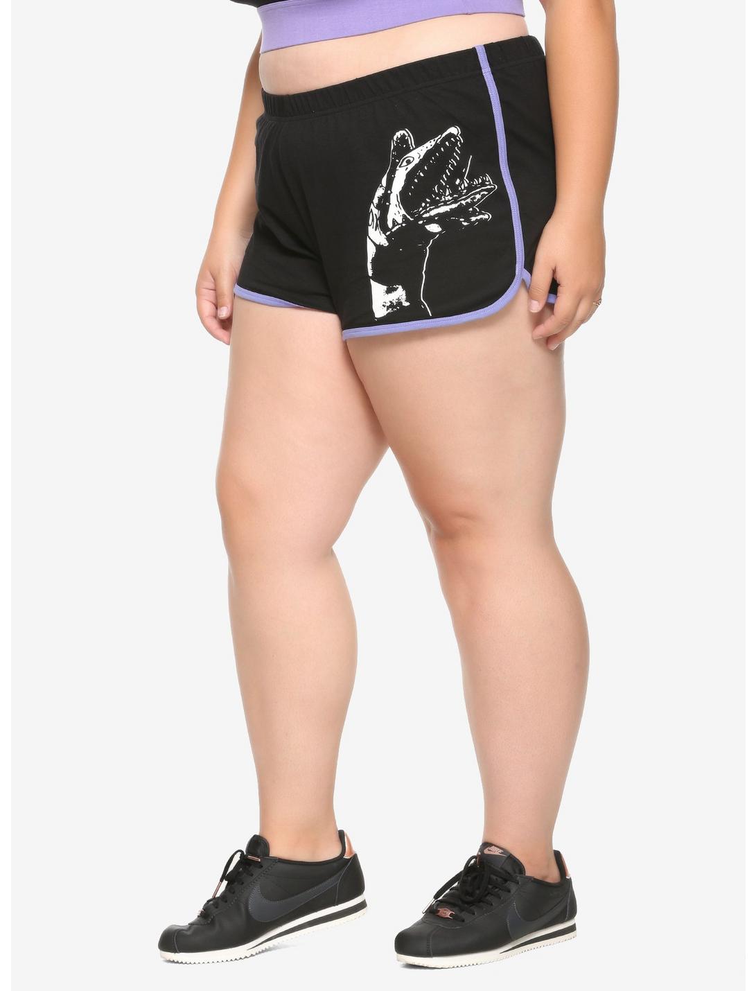 Beetlejuice Sandworm Girls Soft Shorts Plus Size, BLACK, hi-res