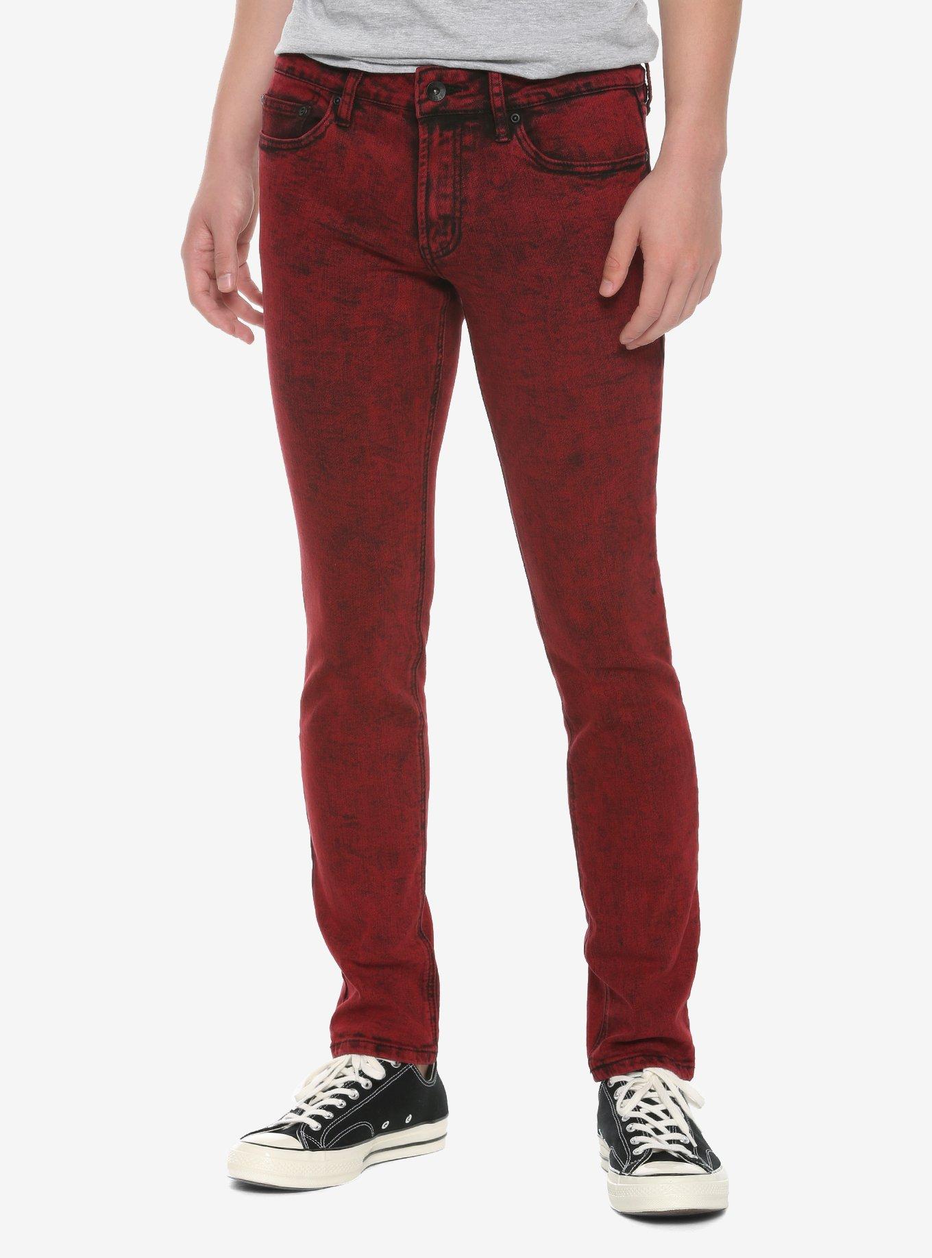 HT Denim Red Skinny Jeans