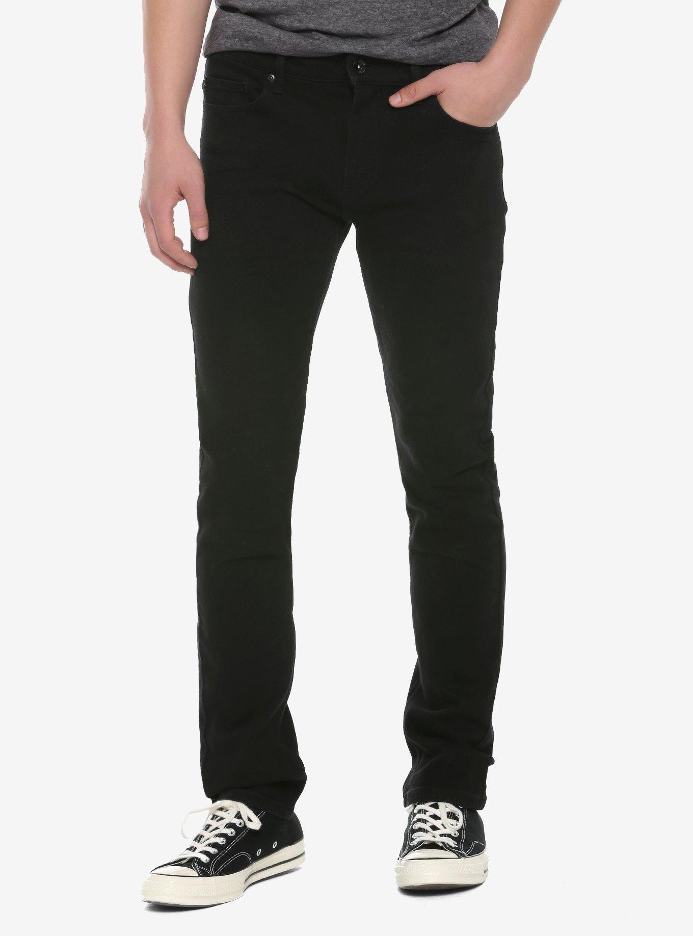 HT Denim Black Slim Jeans, BLACK, hi-res