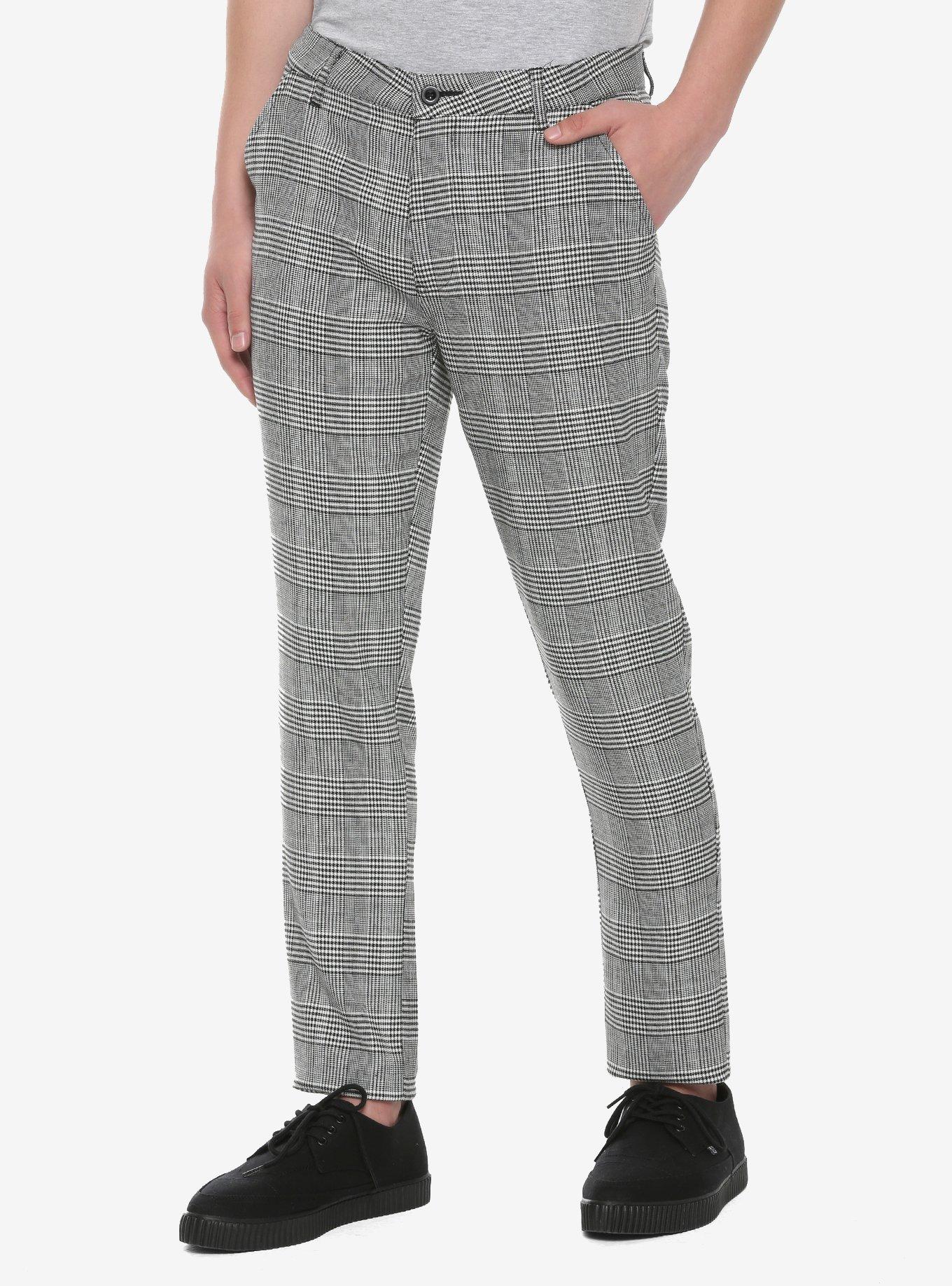 Grey Plaid Pants