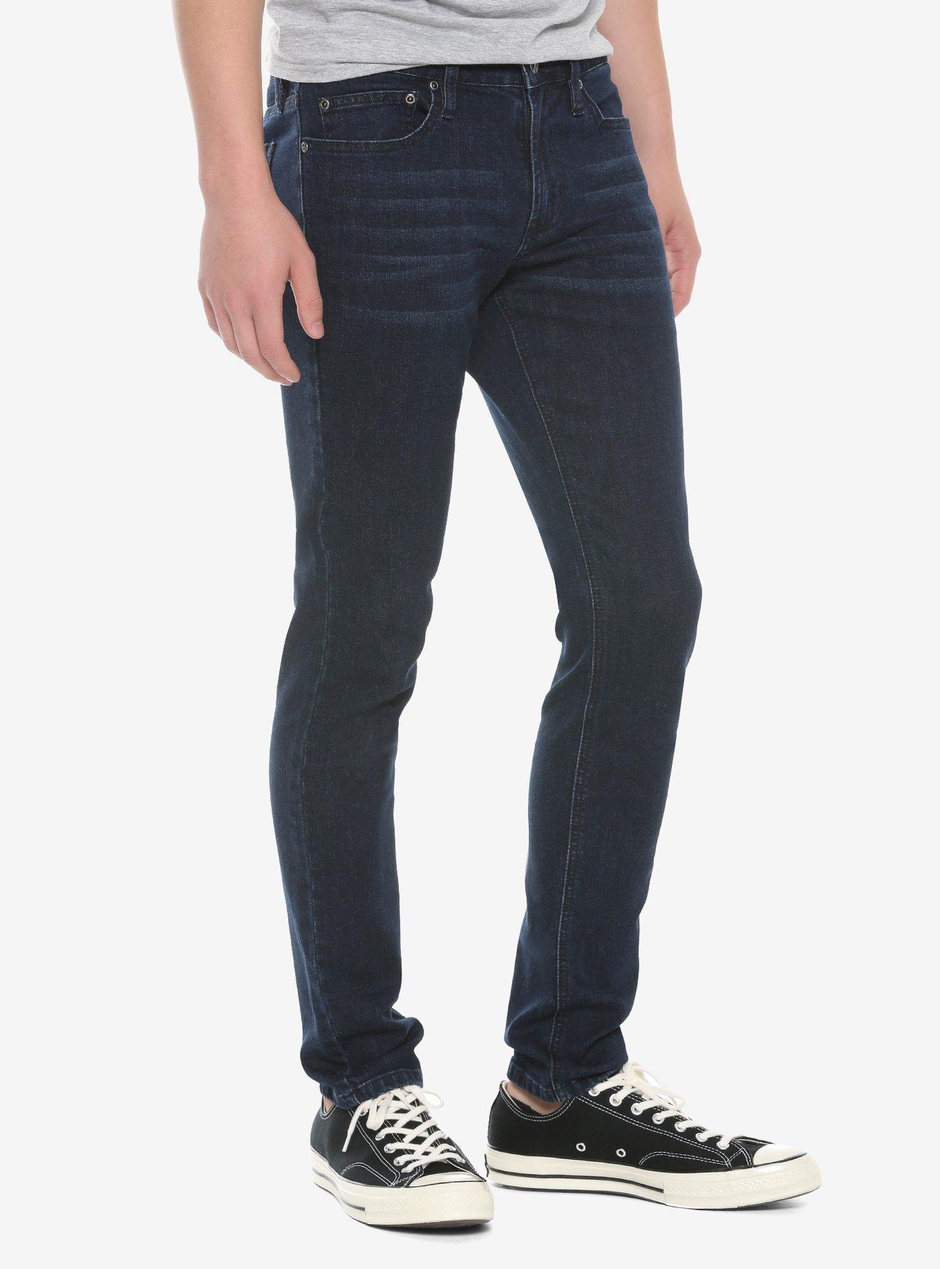 HT Denim Dark Indigo Wash Skinny Jeans, INDIGO, hi-res