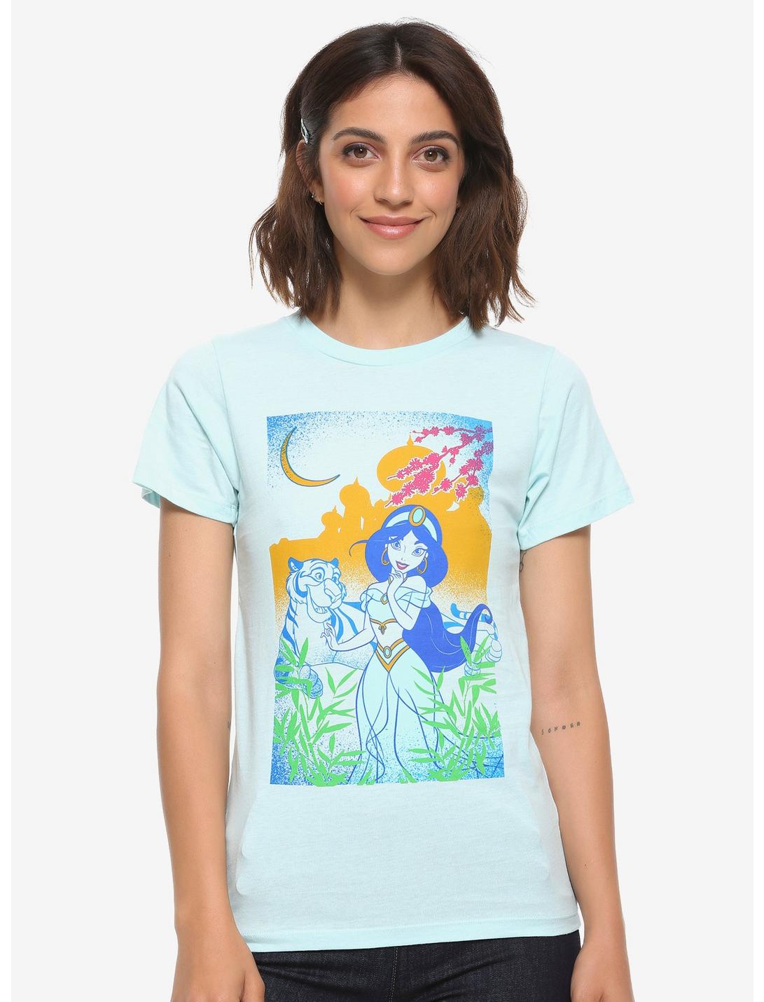 Disney Aladdin Jasmine & Rajah Block Print Girls T-Shirt, MULTI, hi-res