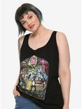 Disney Beauty And The Beast Stained Glass Girls Tank Top Plus Size, MULTI, hi-res