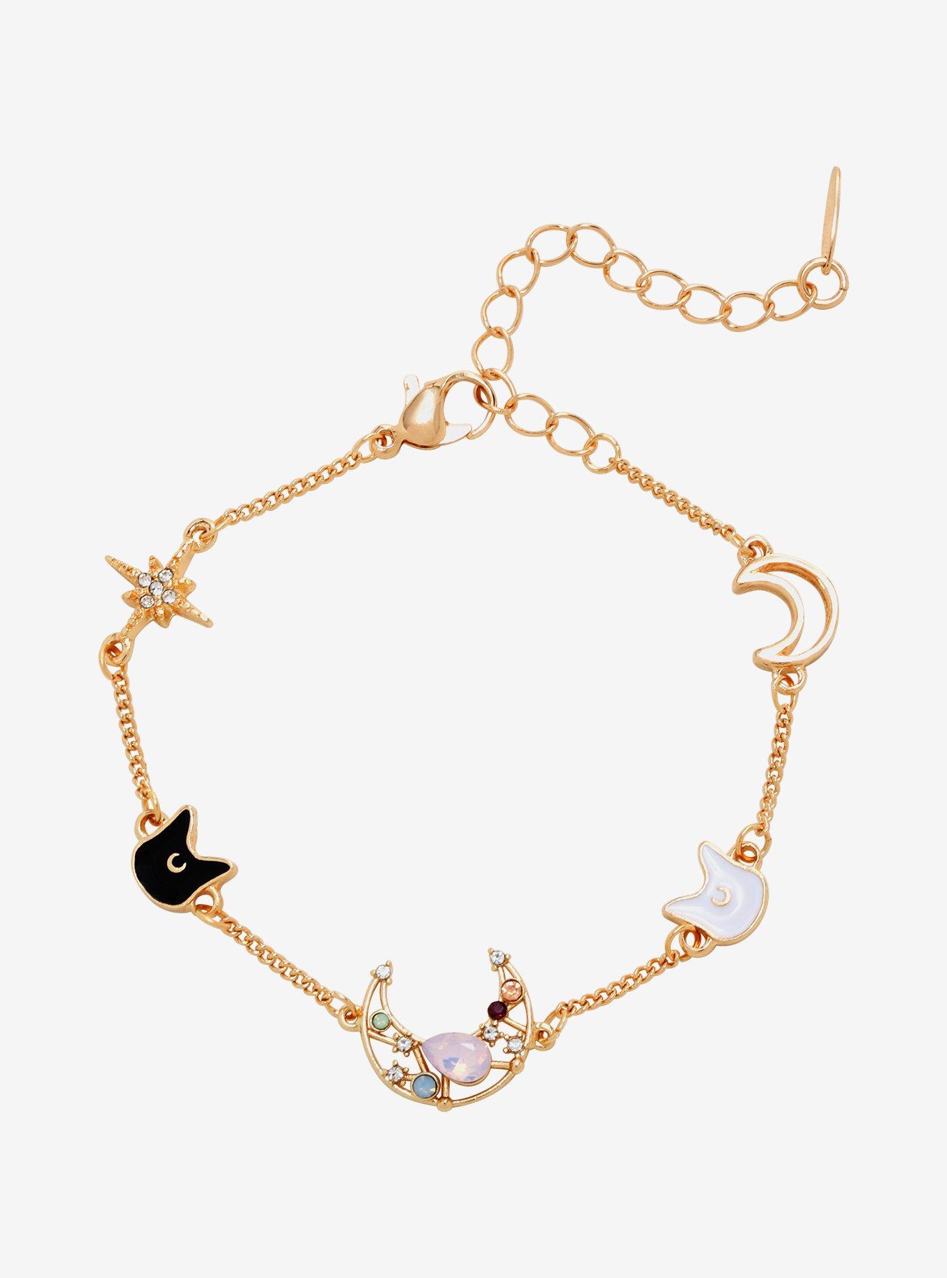 Sailor Moon Icon Charm Bracelet - BoxLunch Exclusive, , hi-res