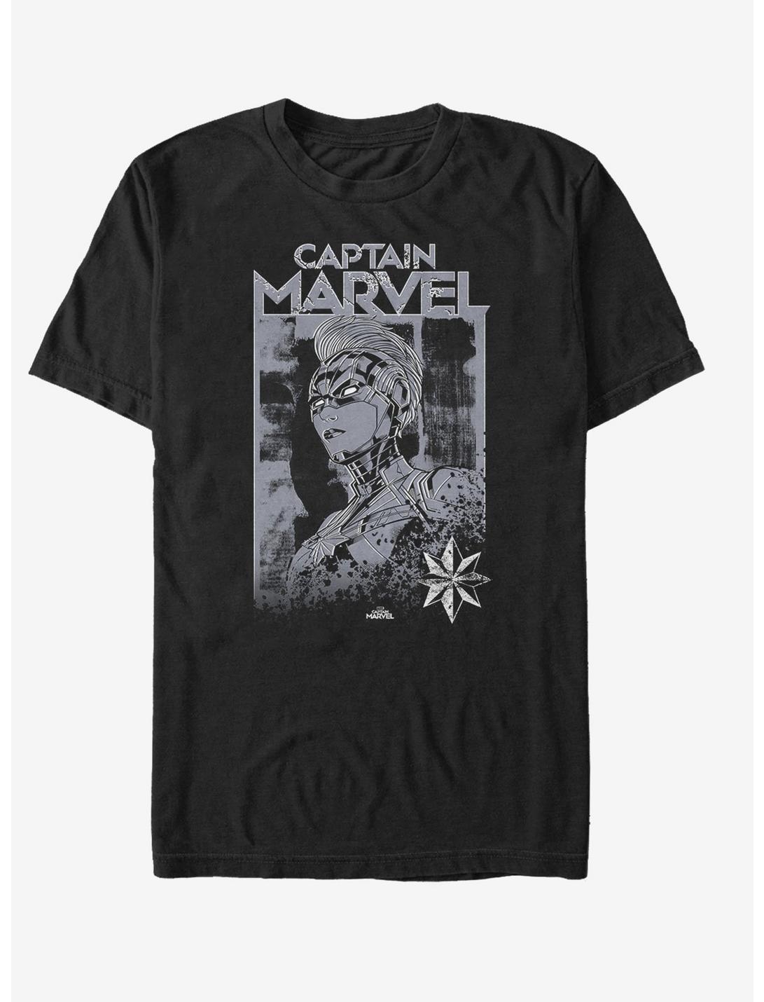 Marvel Captain Marvel Marvel Stamp T-Shirt, BLACK, hi-res