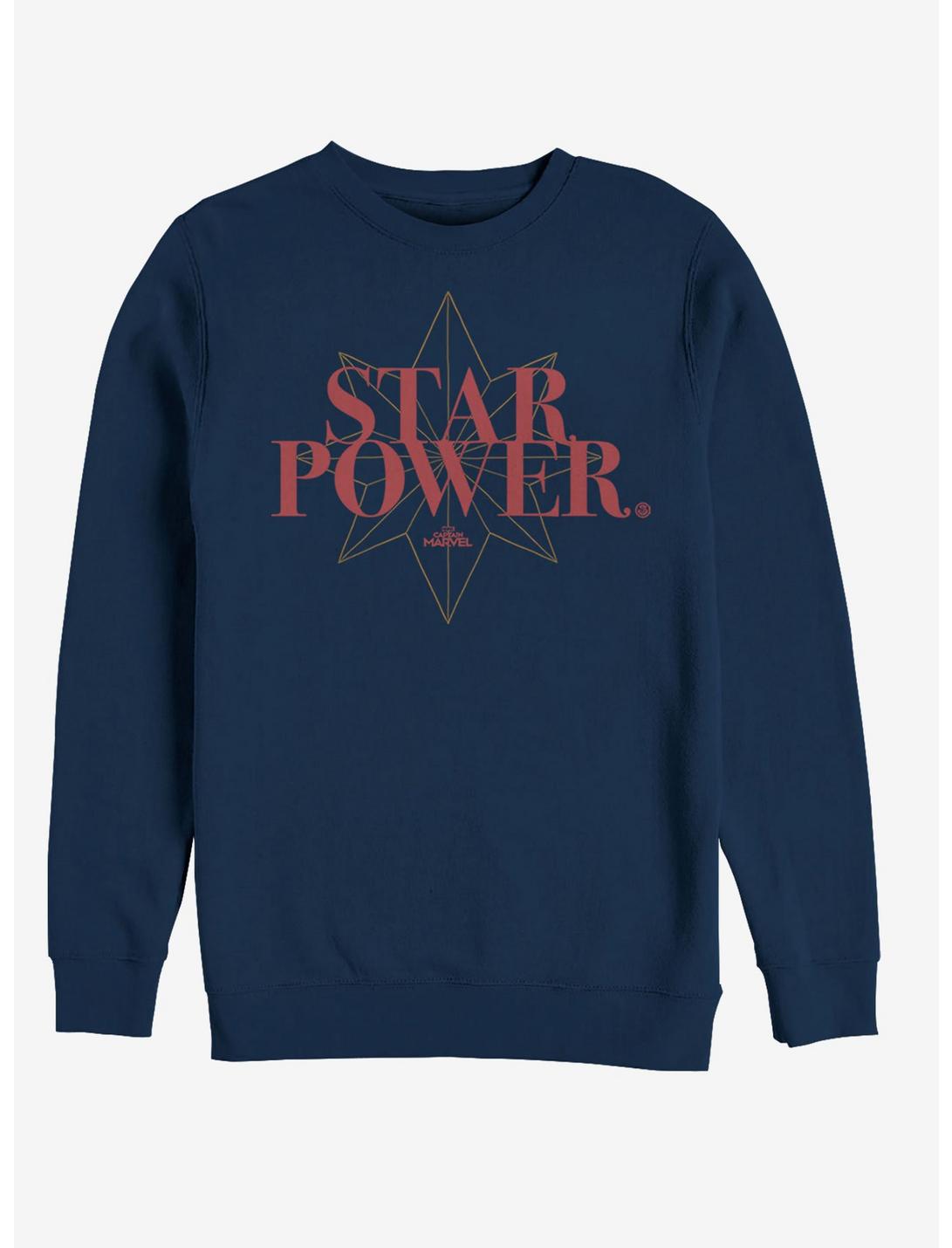 Marvel Captain Marvel Star Power Sweatshirt, NAVY, hi-res