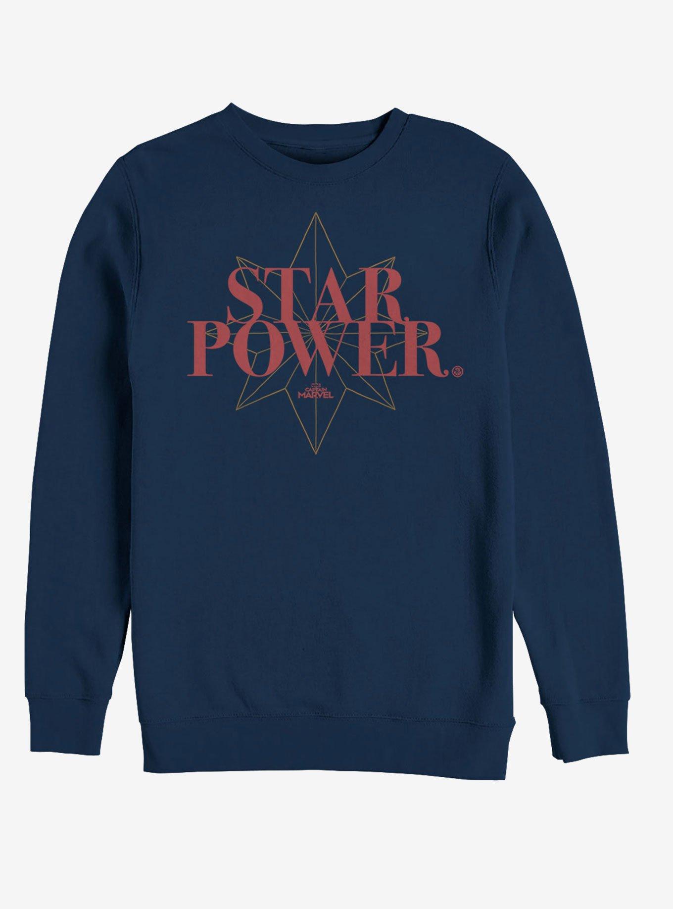 Marvel Captain Marvel Star Power Sweatshirt, NAVY, hi-res