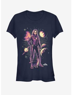 Marvel Captain Marvel Cat Planet Girls T-Shirt, NAVY, hi-res