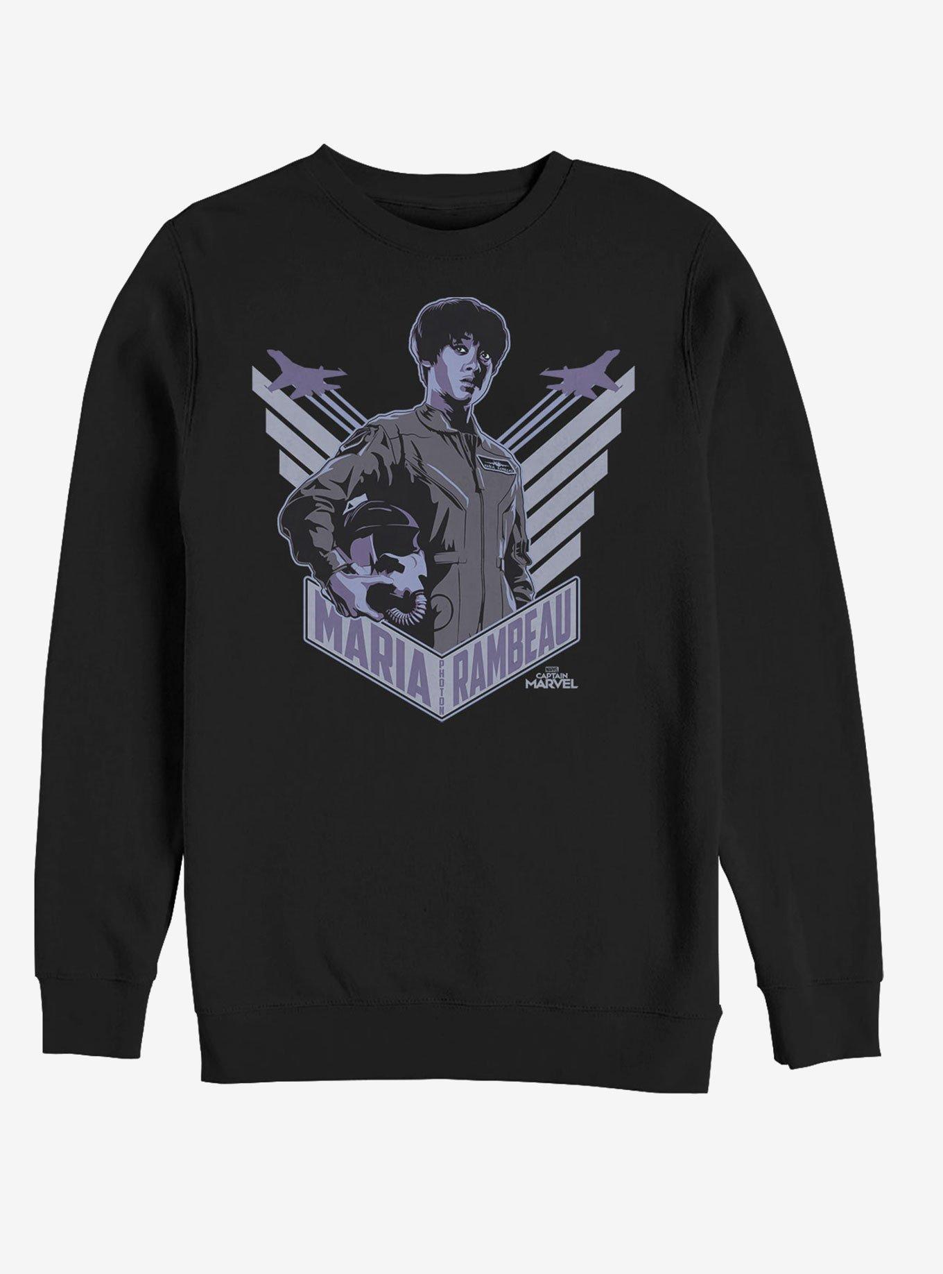 Marvel Captian Marvel Wings for Maria Sweatshirt, BLACK, hi-res