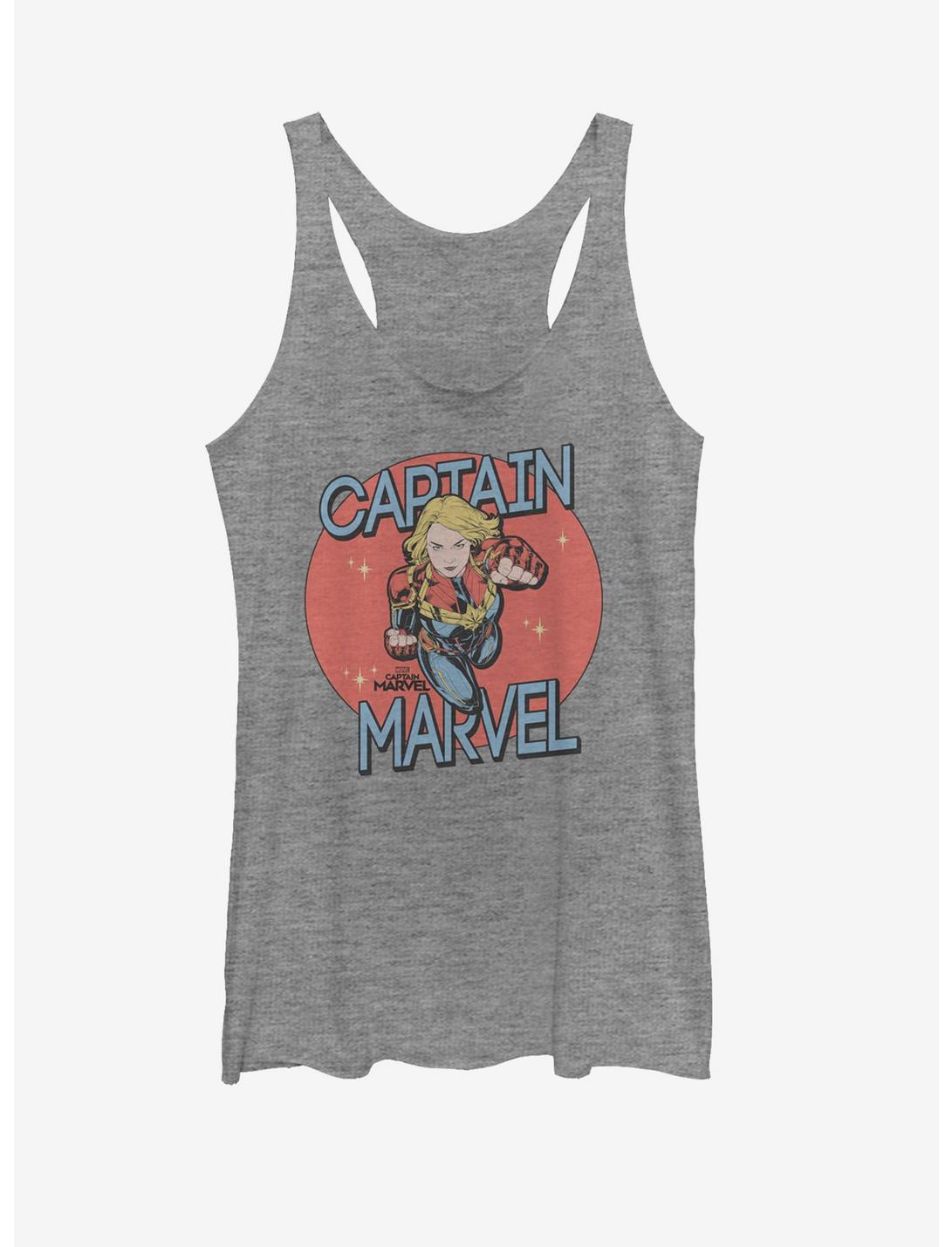 Marvel Captain Marvel Saving The Universe Girls Tank, GRAY HTR, hi-res
