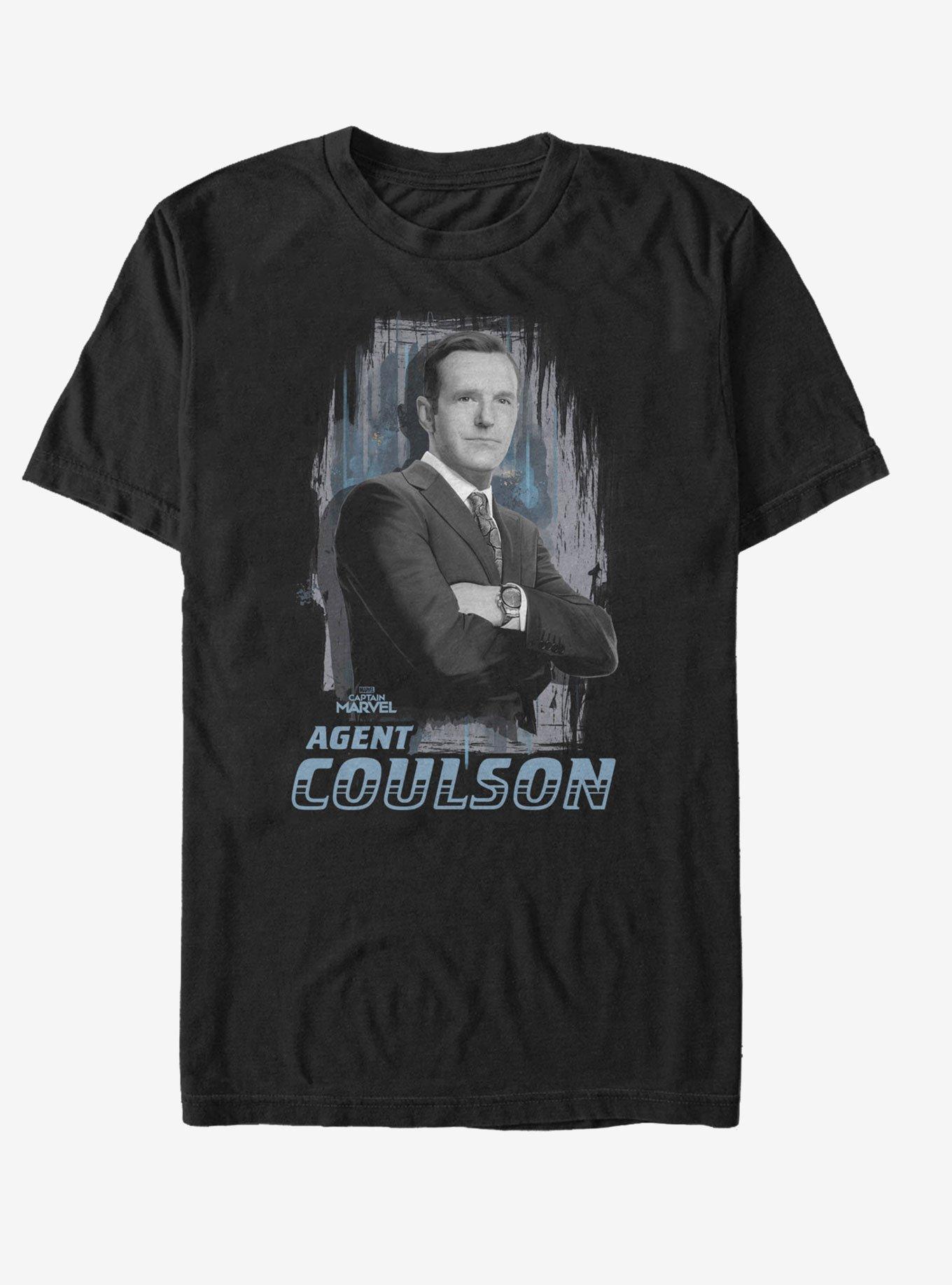 Marvel Captain Marvel Agent Coulson T-Shirt, BLACK, hi-res