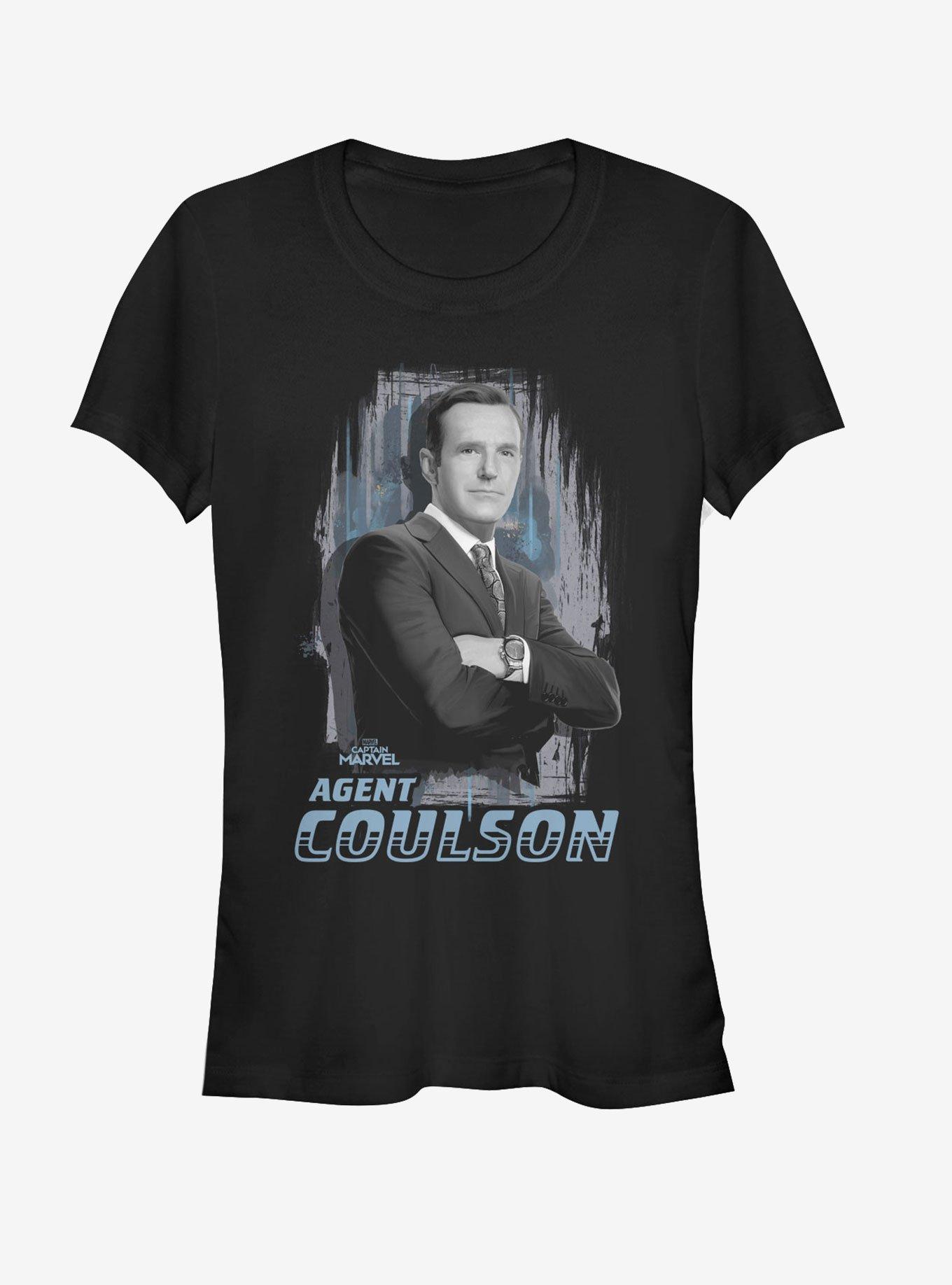 Marvel Captain Marvel Agent Coulson Girls T-Shirt, BLACK, hi-res