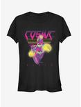 Marvel Captain Marvel Cosmic Neon Girls T-Shirt, BLACK, hi-res