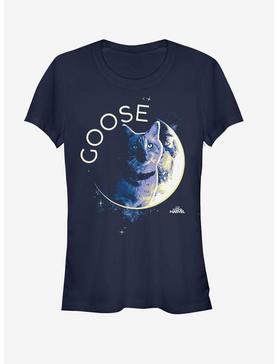 Marvel Captain Marvel Goose Moon Girls T-Shirt, NAVY, hi-res