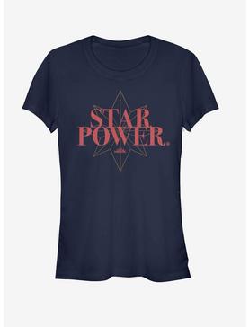 Marvel Captain Marvel Star Power Girls T-Shirt, NAVY, hi-res