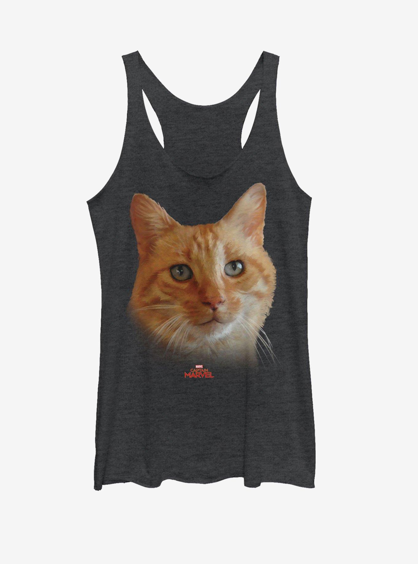 Marvel Captain Marvel Cat Face Girls Tank, , hi-res