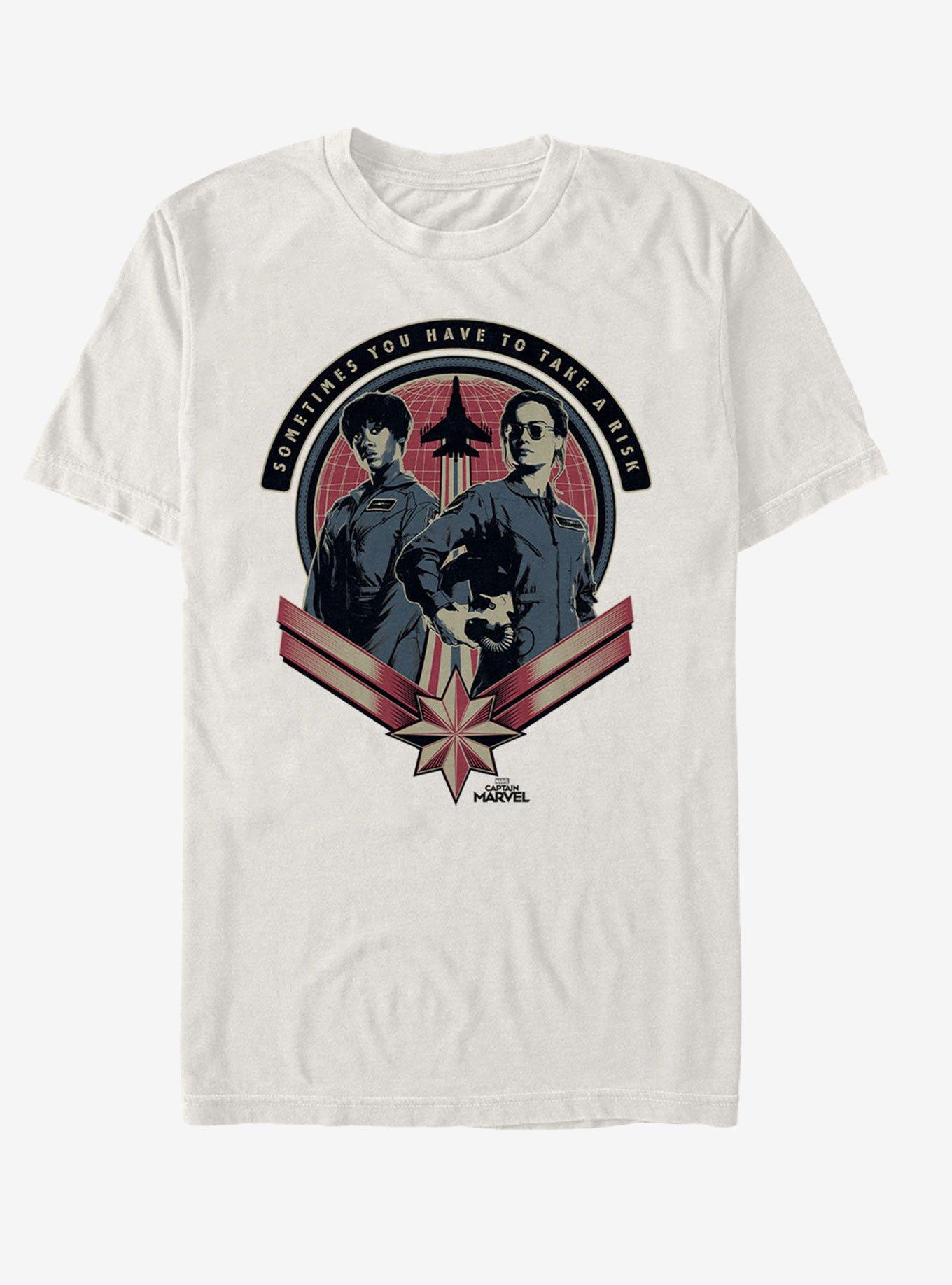 Marvel Captain Marvel Fly Girls T-Shirt, NATURAL, hi-res