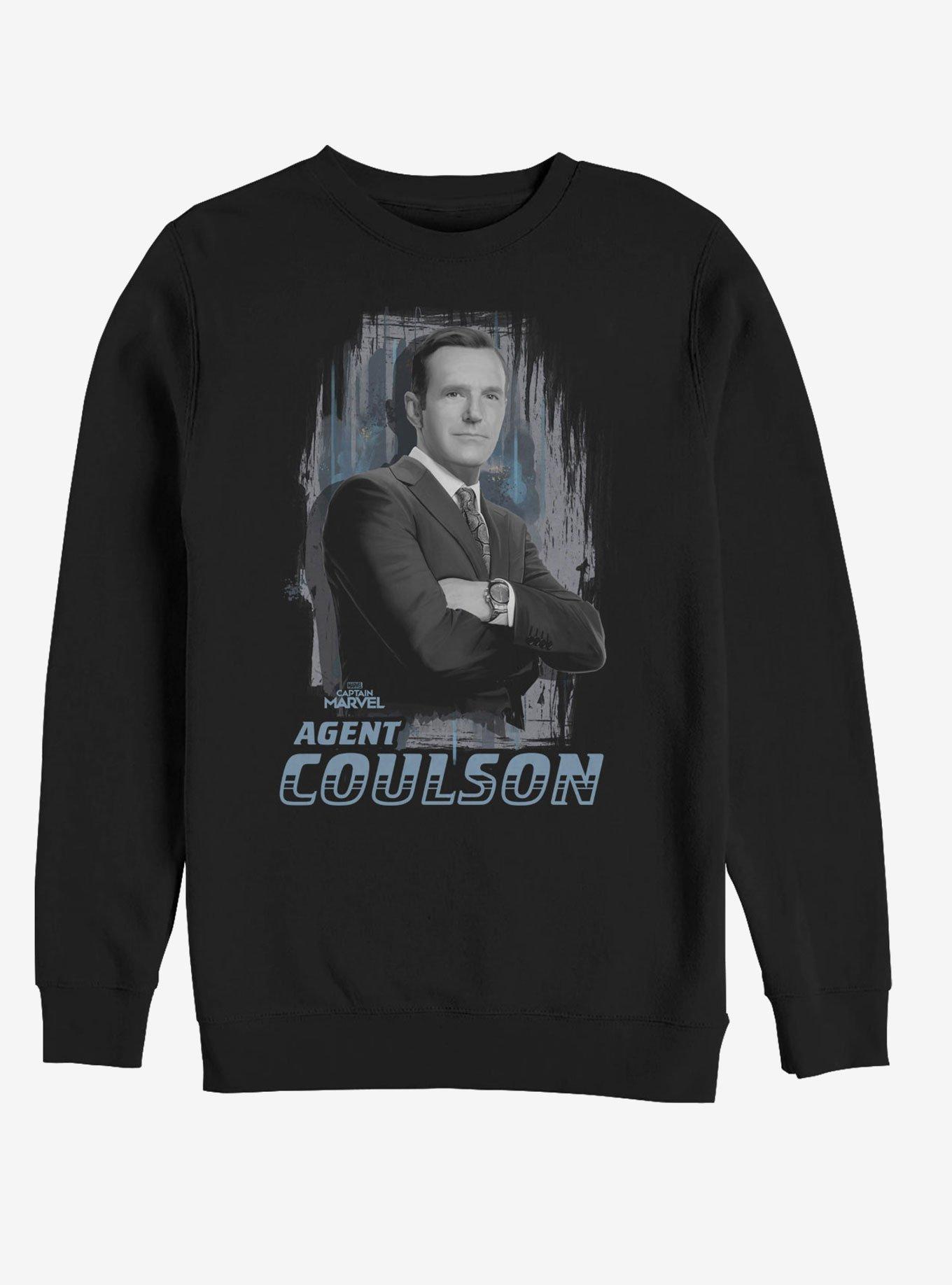 Marvel Captain Marvel Agent Coulson Sweatshirt, BLACK, hi-res