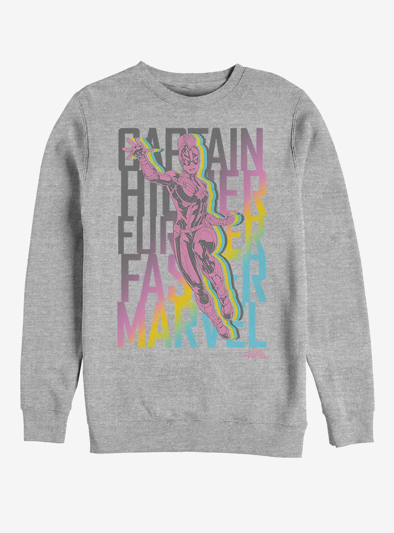 Marvel Captain Marvel Marvel Fly Stack Sweatshirt, , hi-res