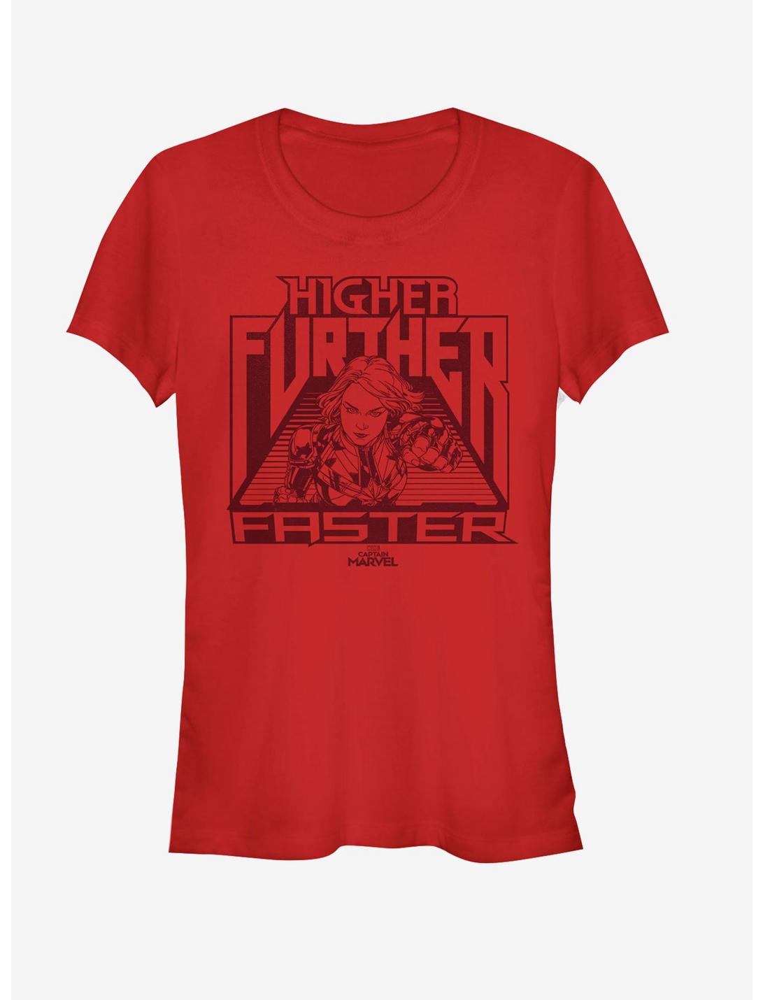 Marvel Captain Marvel Fast Danvers Girls T-Shirt, RED, hi-res