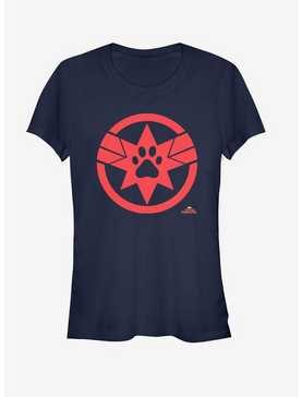 Marvel Captain Marvel Paw Logo Girls T-Shirt, , hi-res