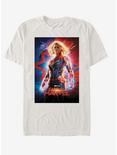 Marvel Captain Marvel Poster T-Shirt, NATURAL, hi-res