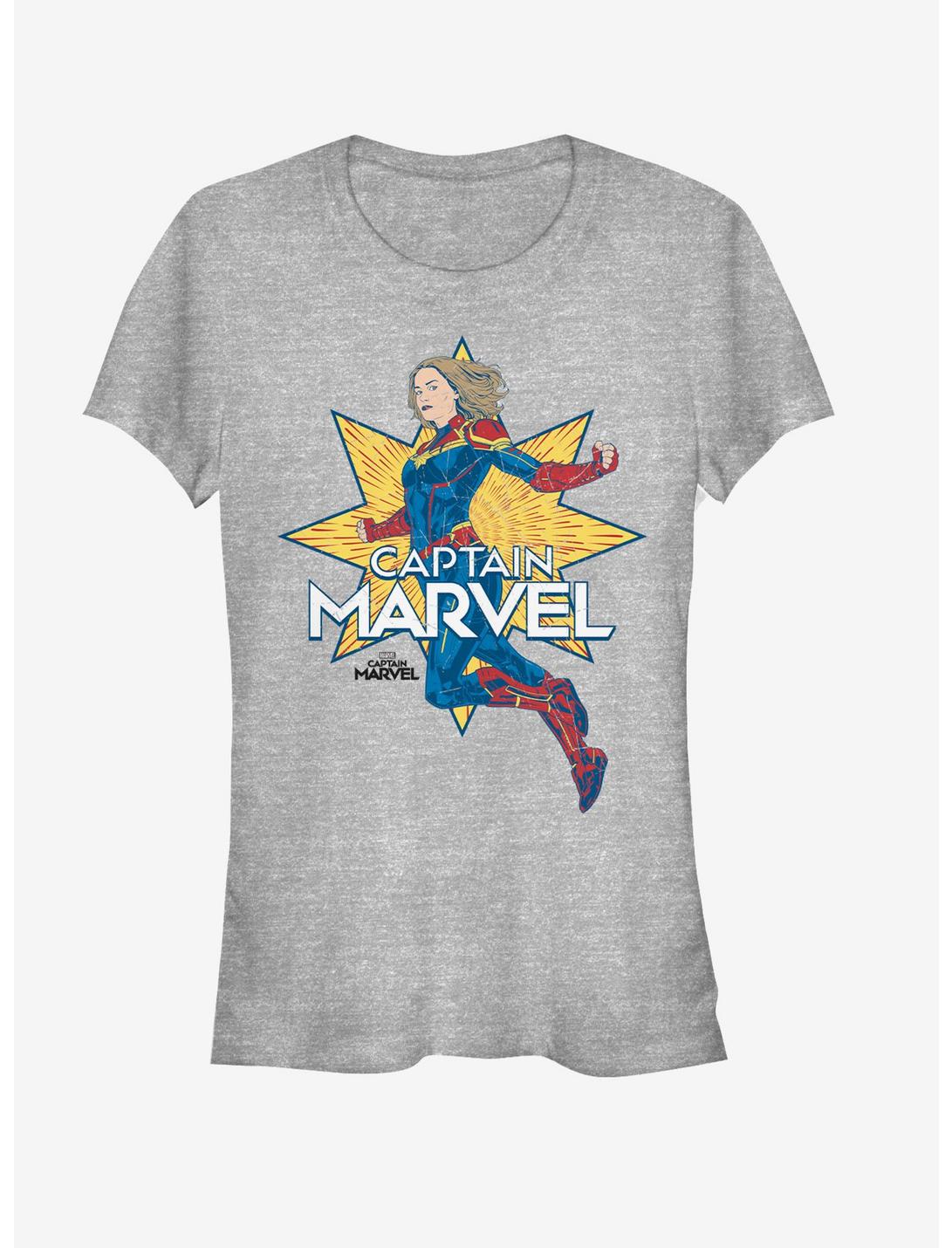 Marvel Captain Marvel Star Marvel Girls T-Shirt, ATH HTR, hi-res