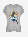 Marvel Captain Marvel Star Marvel Girls T-Shirt, ATH HTR, hi-res