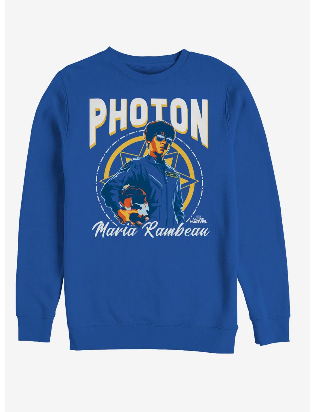 Marvel Captain Marvel Photon Sweatshirt, ROYAL, hi-res
