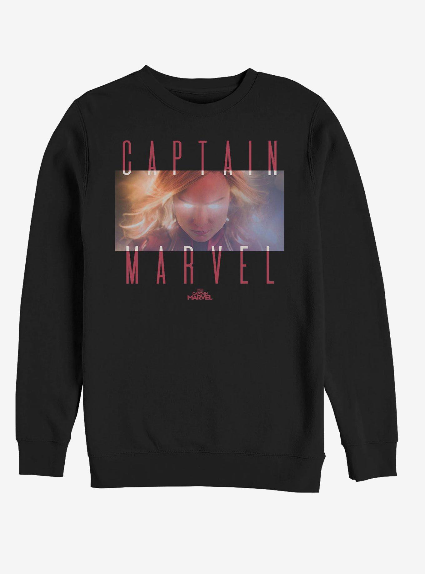 Marvel Captain Marvel That Glow Sweatshirt, BLACK, hi-res