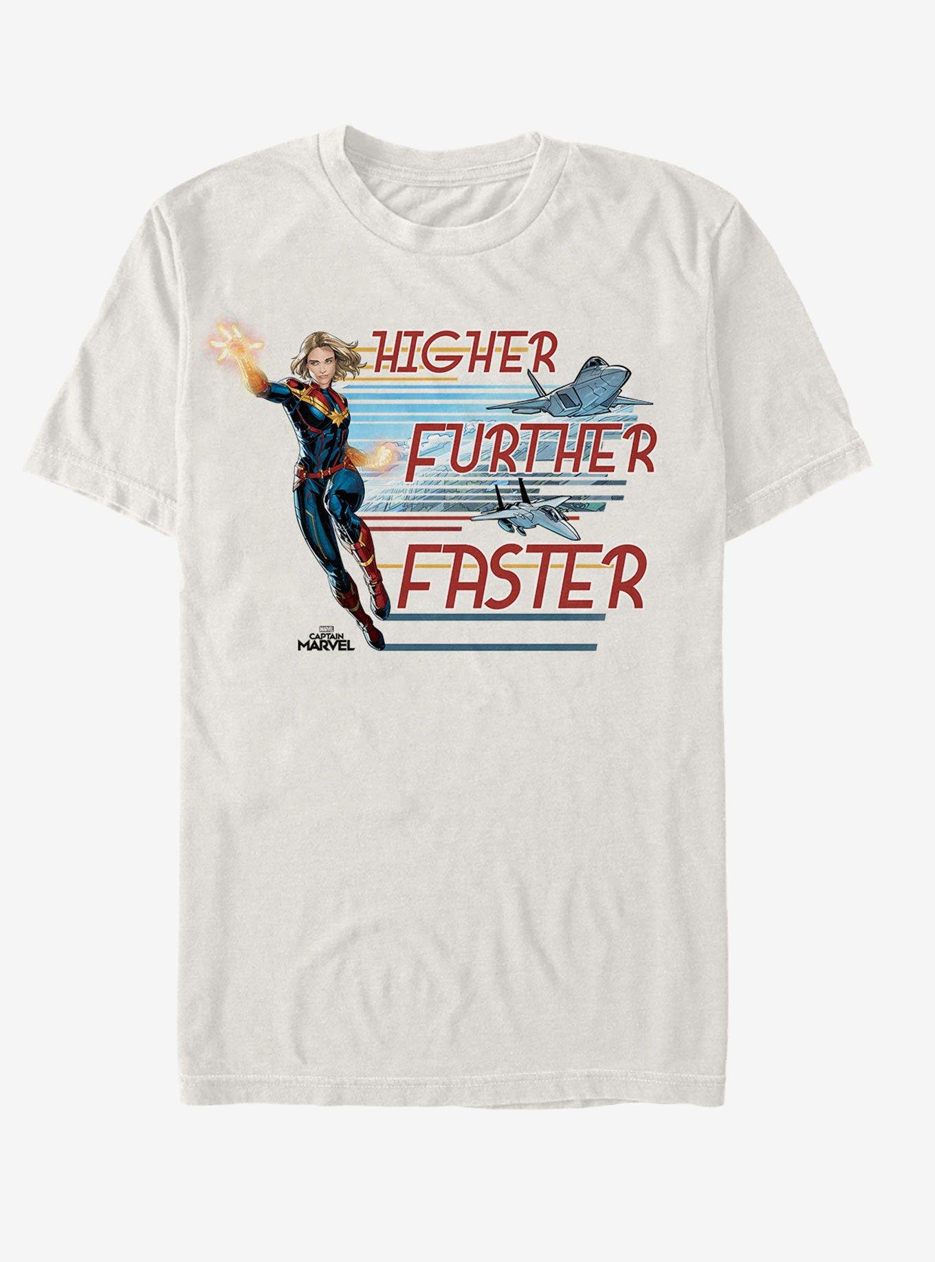 Marvel Captain Marvel Stream Jets T-Shirt - IVORY/CREAM | Hot Topic