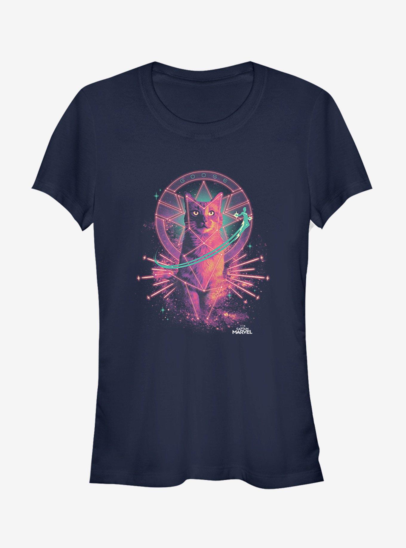 Marvel Captain Marvel Cat Goose Girls T-Shirt, NAVY, hi-res