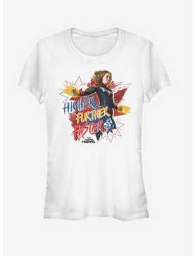 Marvel Captain Marvel Fighter Faster Girls T-Shirt, , hi-res