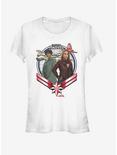 Marvel Captain Marvel Two Gunners Girls T-Shirt, WHITE, hi-res