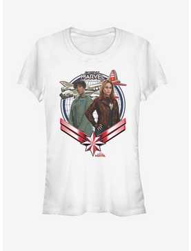 Marvel Captain Marvel Two Gunners Girls T-Shirt, WHITE, hi-res
