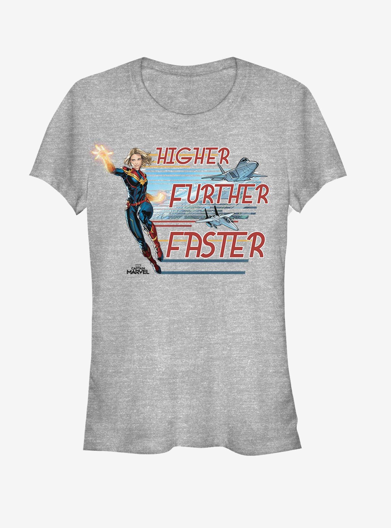 Marvel Captain Marvel Stream Jets Girls T-Shirt, ATH HTR, hi-res