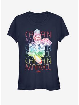 Marvel Captain Marvel Rainbow Power Girls T-Shirt, , hi-res