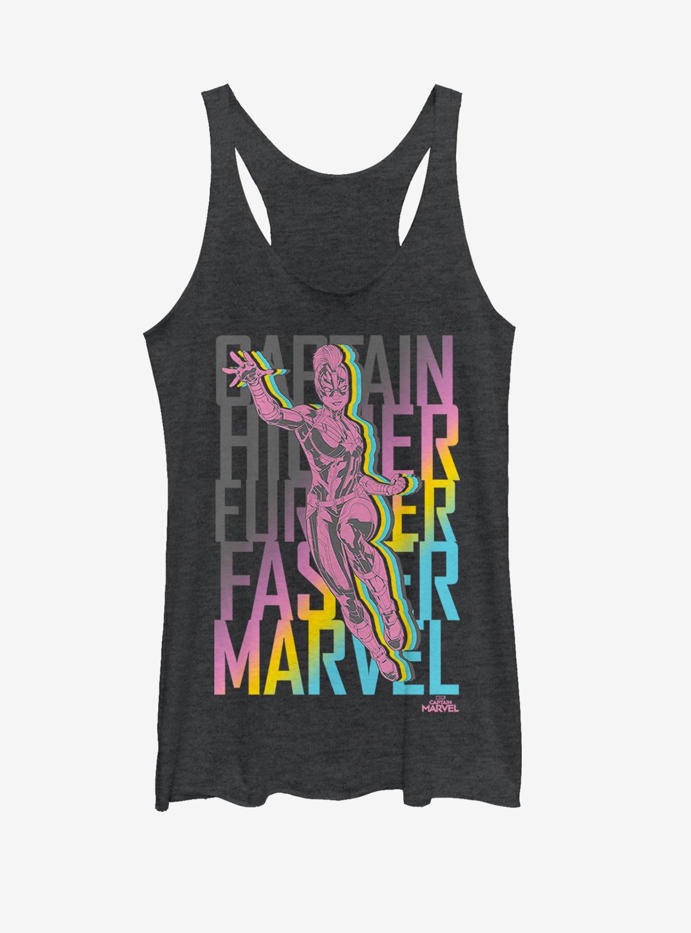 Marvel Captain Marvel Marvel Fly Stack Girls Tank