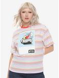 BT21 Truck Striped Girls Oversized Ringer T-Shirt, MULTI, hi-res