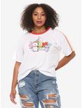 BT21 Group Rainbow Tape Girls T-Shirt Plus Size, MULTI, hi-res