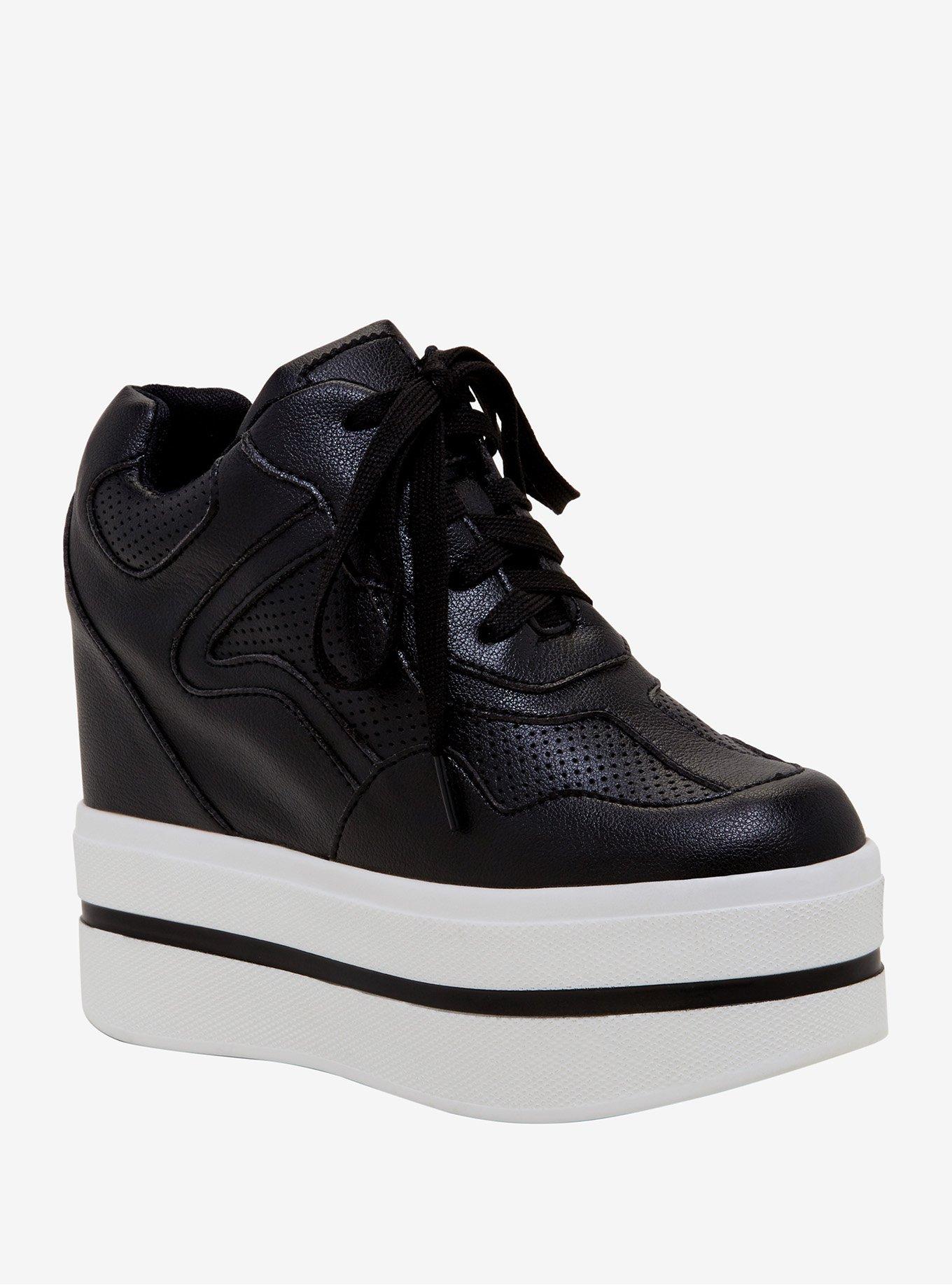 Black Platform Sneakers, MULTI, hi-res