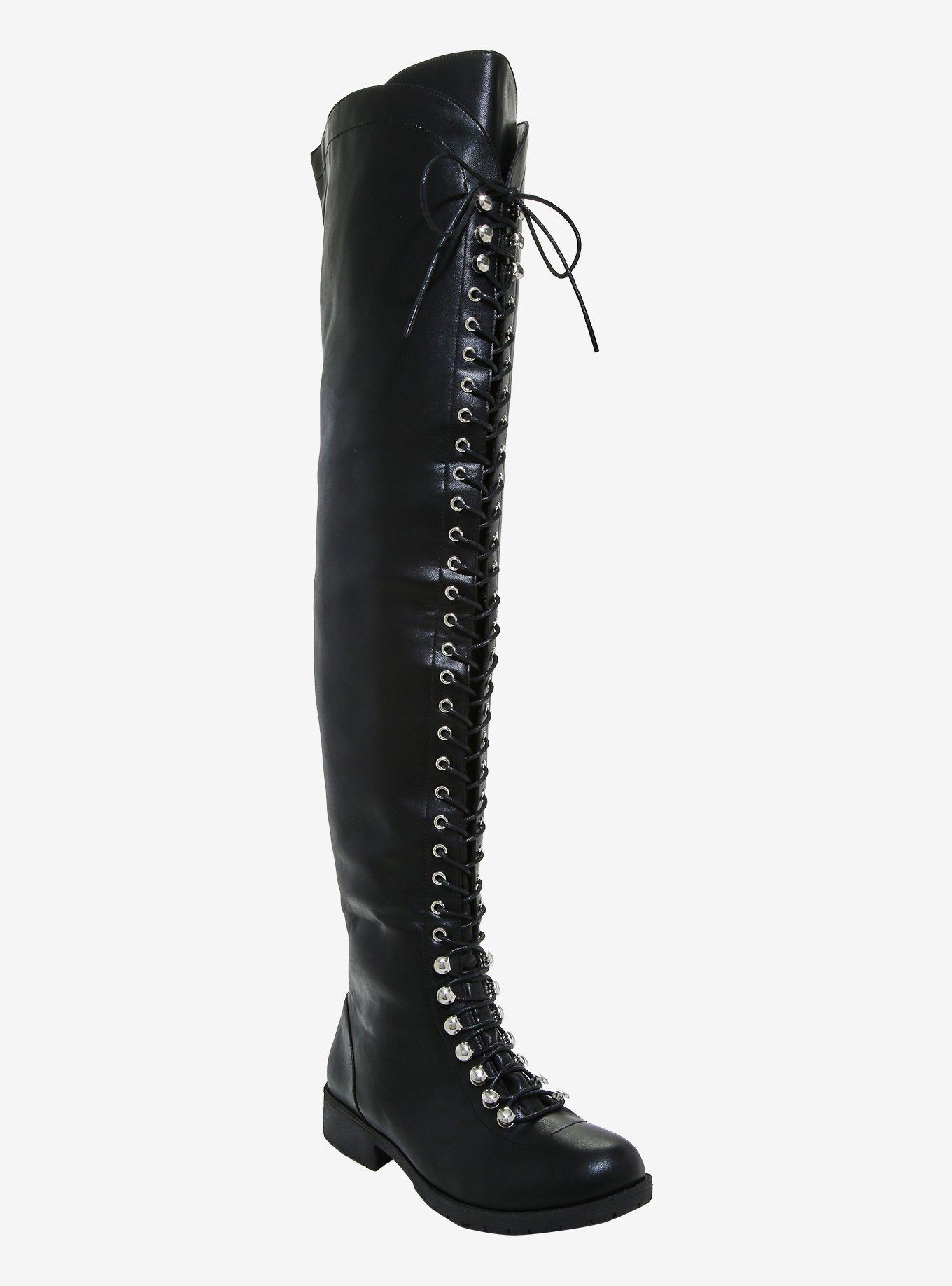 Get Into Action Over-The-Knee Boots, BLACK, hi-res