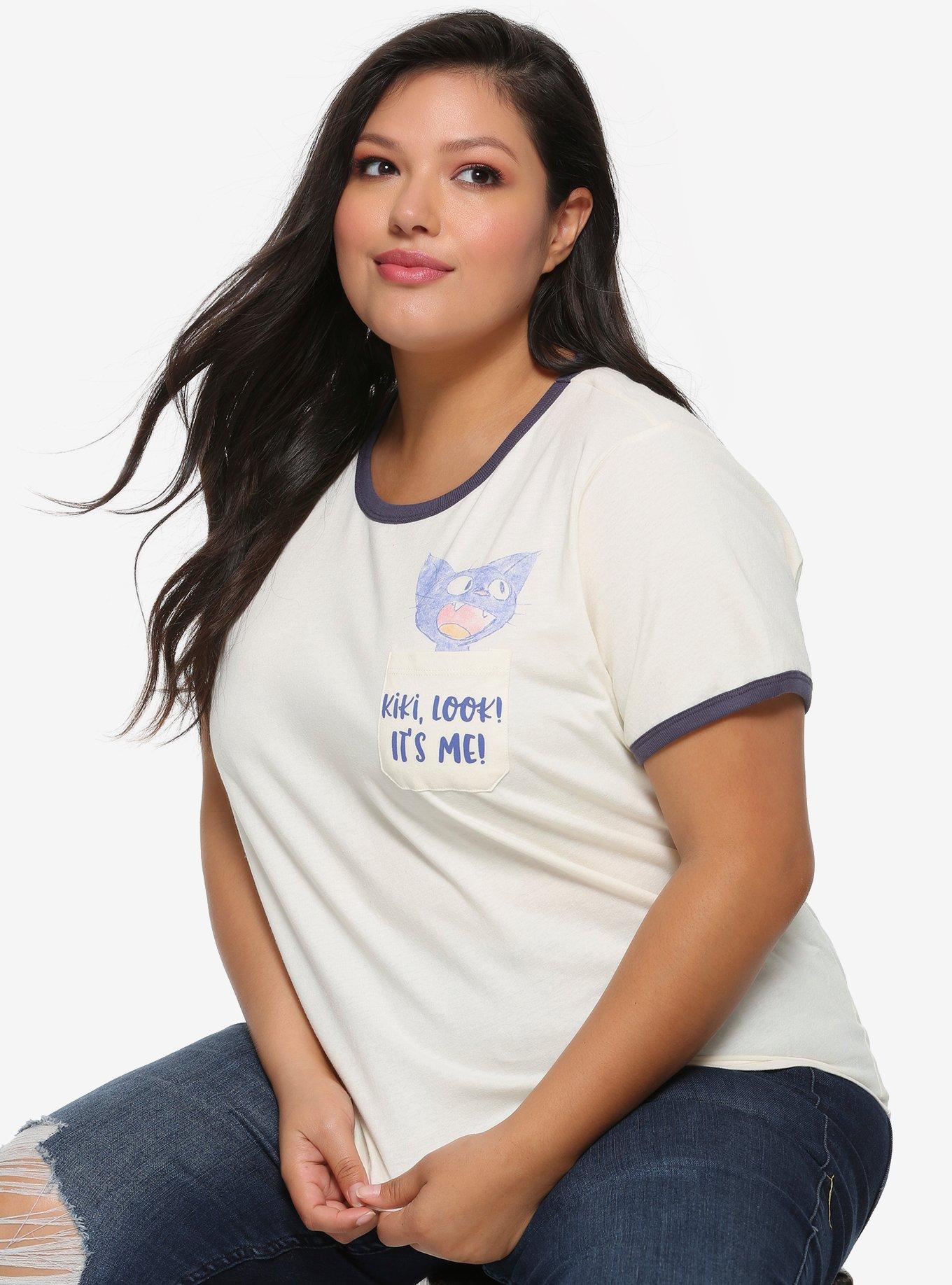 Her Universe Studio Ghibli Kiki's Delivery Service Jiji Pocket T-Shirt Plus Size, MULTI, hi-res
