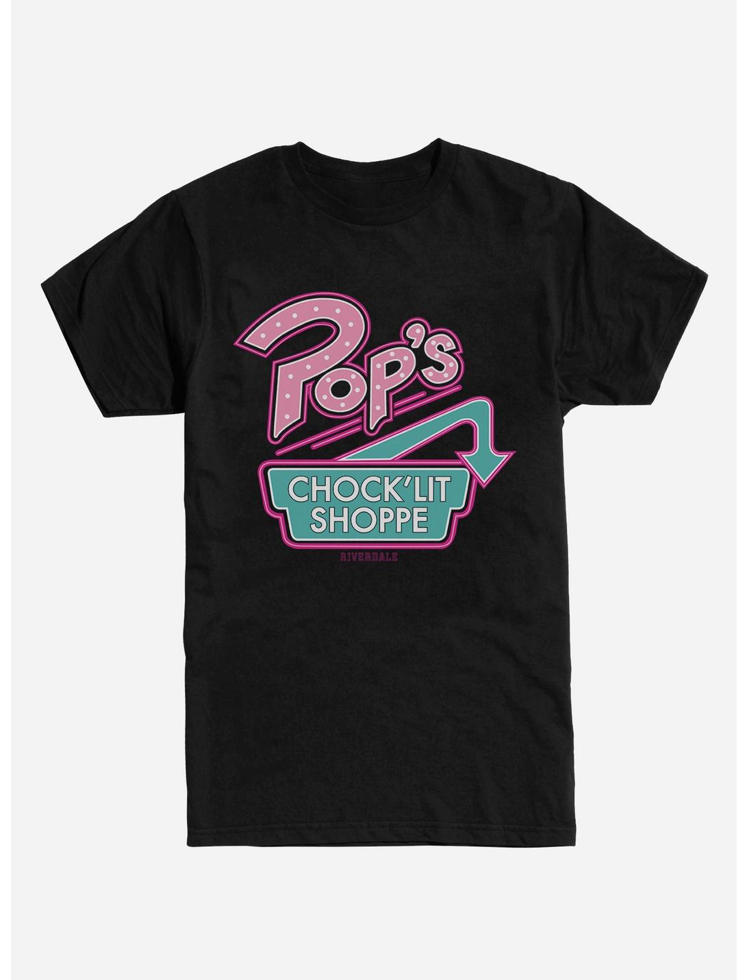 Extra Soft Riverdale Pops Neon Logo T-Shirt, BLACK, hi-res
