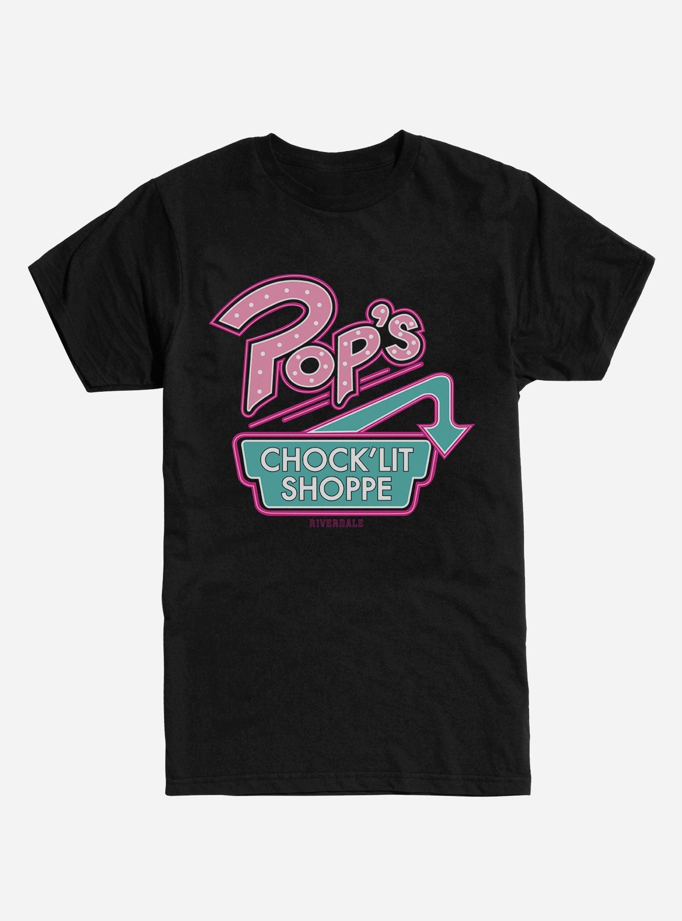 Extra Soft Riverdale Pops Neon Logo T-Shirt, BLACK, hi-res