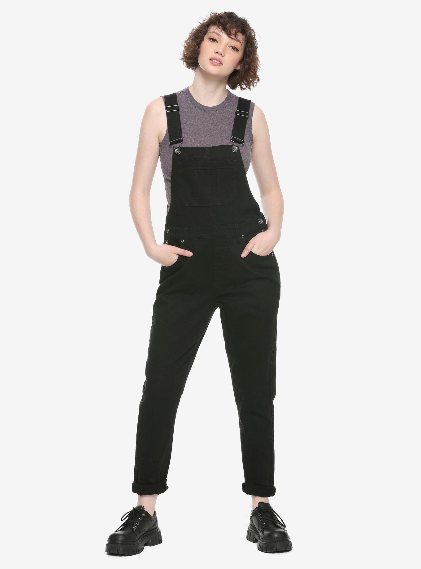 HT Denim Black Overalls, BLACK, hi-res