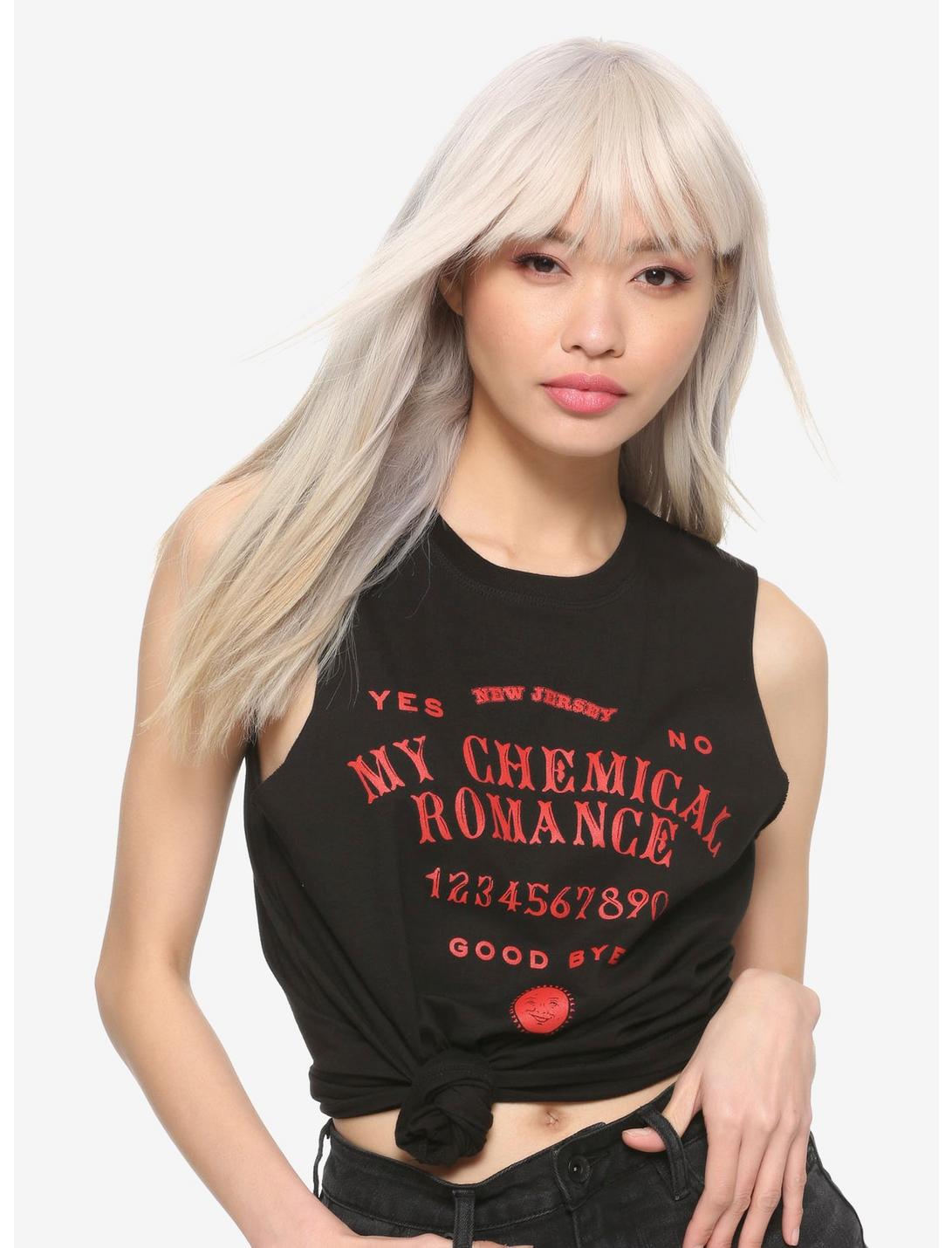 My Chemical Romance Spirit Board Girls Muscle Top, RED, hi-res