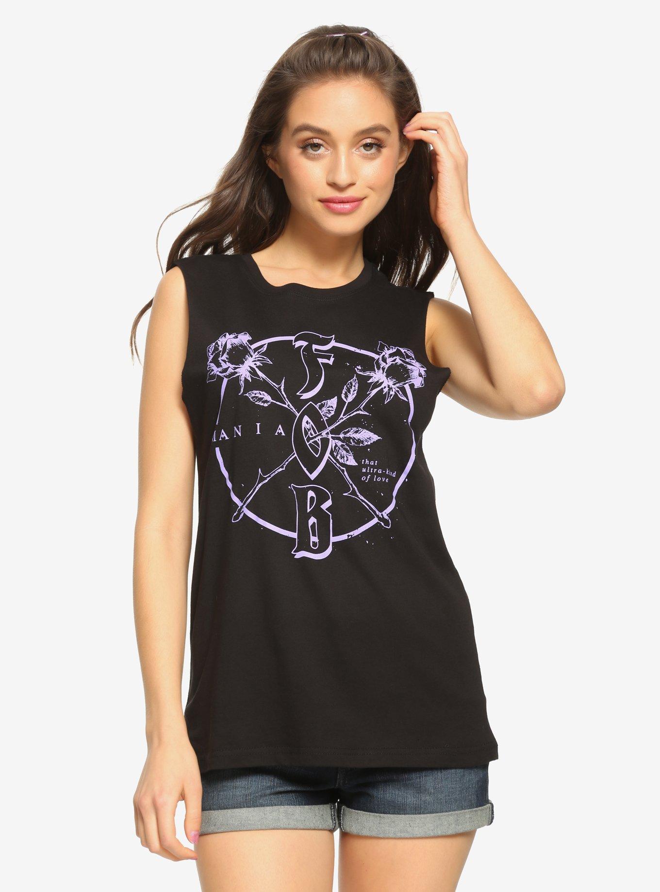 Fall Out Boy Purple Logo Girls Tank Top, PURPLE, hi-res