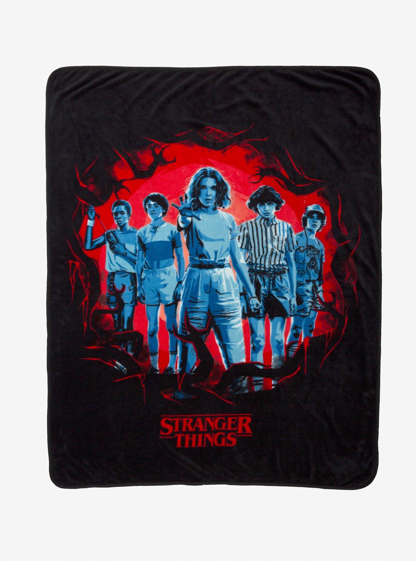 Stranger Things Characters Plush Throw Blanket