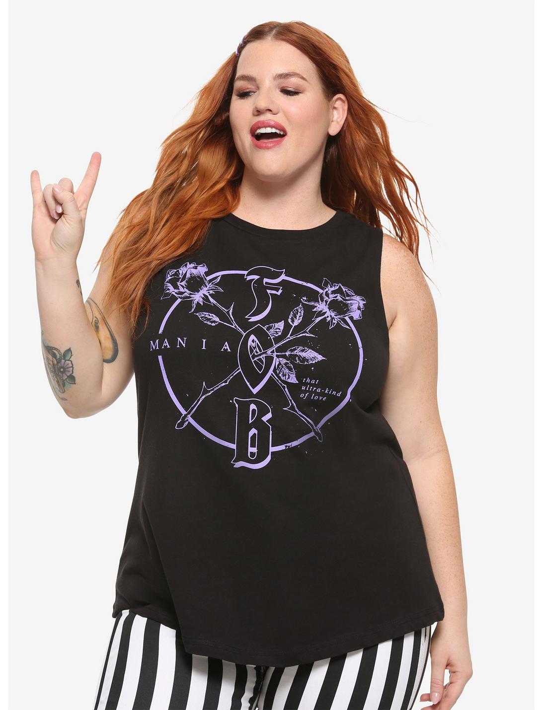 Fall Out Boy Purple Logo Girls Tank Top Plus Size, PURPLE, hi-res